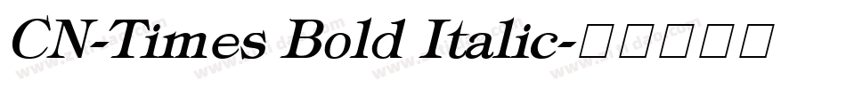 CN-Times Bold Italic字体转换